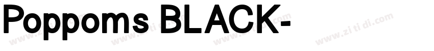 Poppoms BLACK字体转换